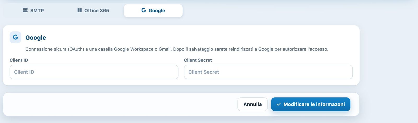 Scheda Google