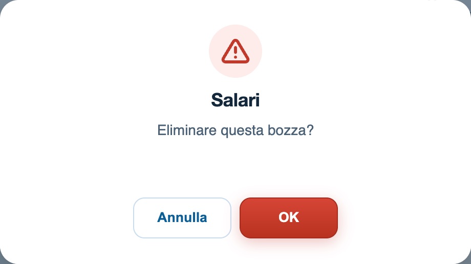 Conferma: Eliminare questa bozza?